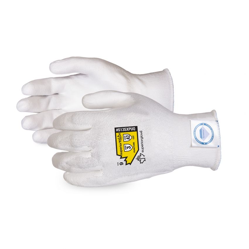 #CS13SXPUQ Superior Glove® Superior Touch® Cleanroom Processed PU Palm-Coated Glove Knit w/ Dyneema®